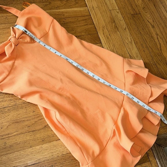 REVOLVE LIKELY Reyn Halter-Neck Dress Mandarin Orange Sun Size 10 - Picture 15 of 16